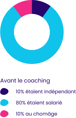 Graphique situation des anciens coachés avant coaching